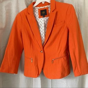 Orange casual blazer